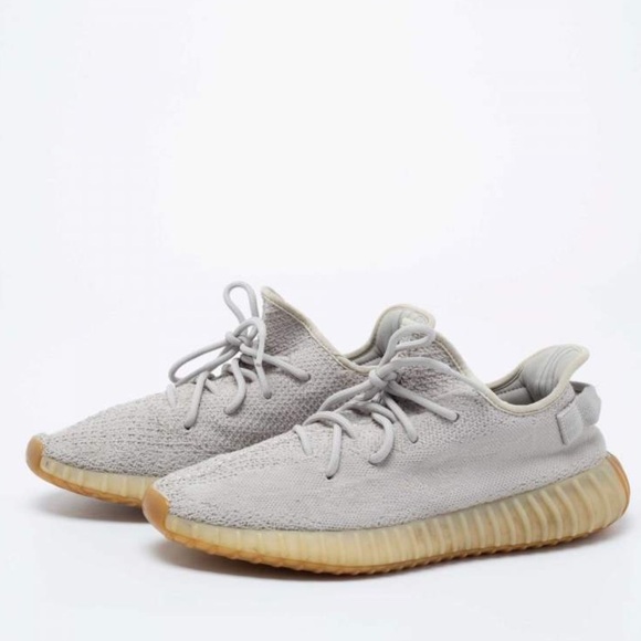 Adidas Yeezy Boost 350 V2 Light Gray Sesame Lace Up Sneakers Size 13 - Picture 1 of 13